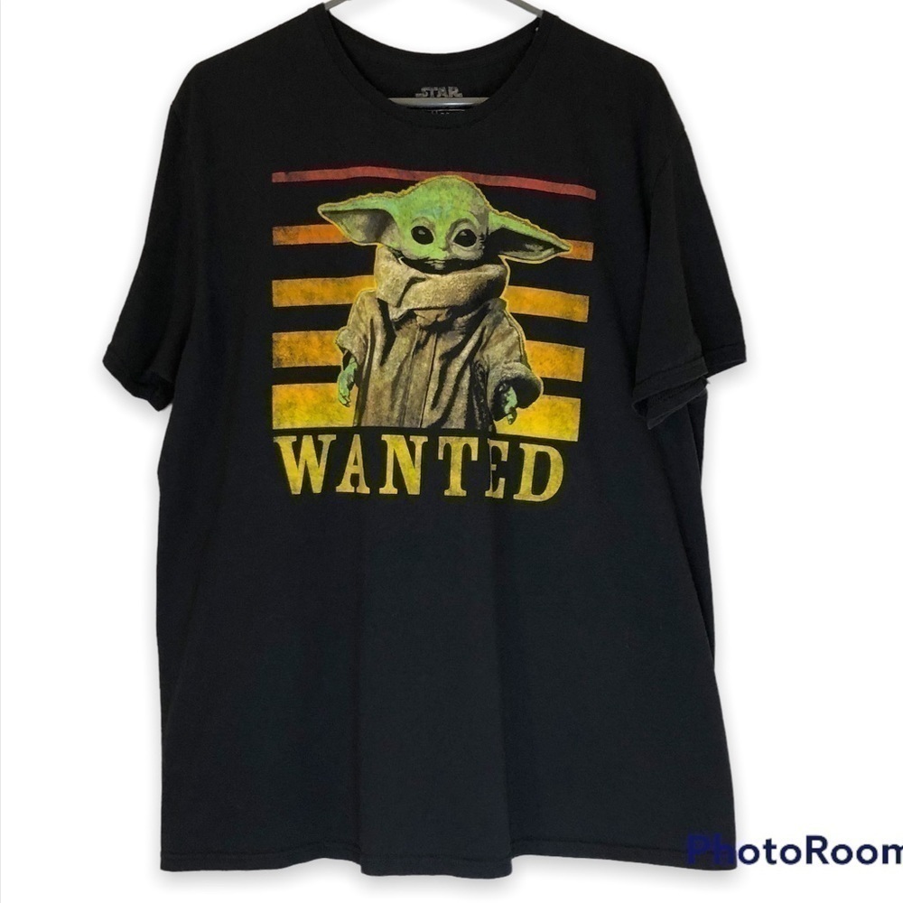STAR Wars Black Wanted Tee Mad Engine Mens Size XL 100% Cotton